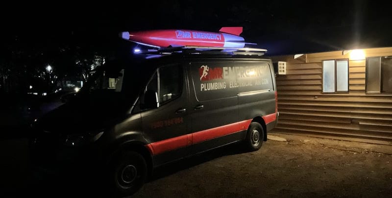 Mr Emergency service van at night. 